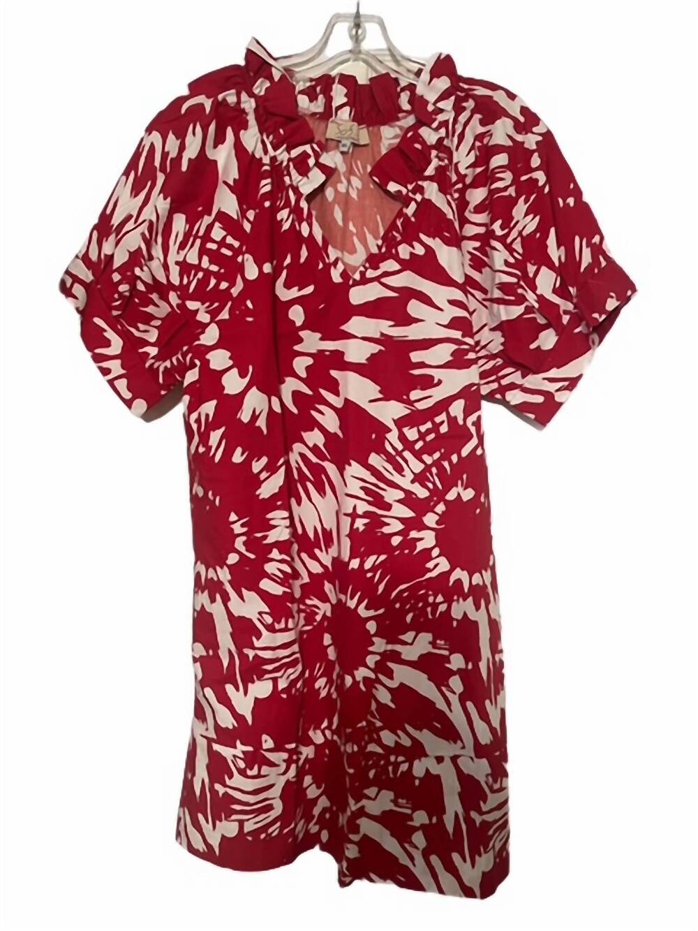 NEW SOFIA women's tabitha shift dress in red sunburst